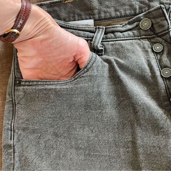 Levi Strauss & Co. Men's Gray Jeans Yellow Backing Button Fly Size 34/34 - Picture 5 of 12